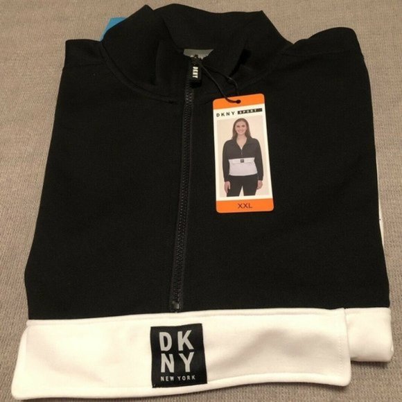DKNY 3/4 Zip Pullover Sport Sweater - Picture 5 of 9